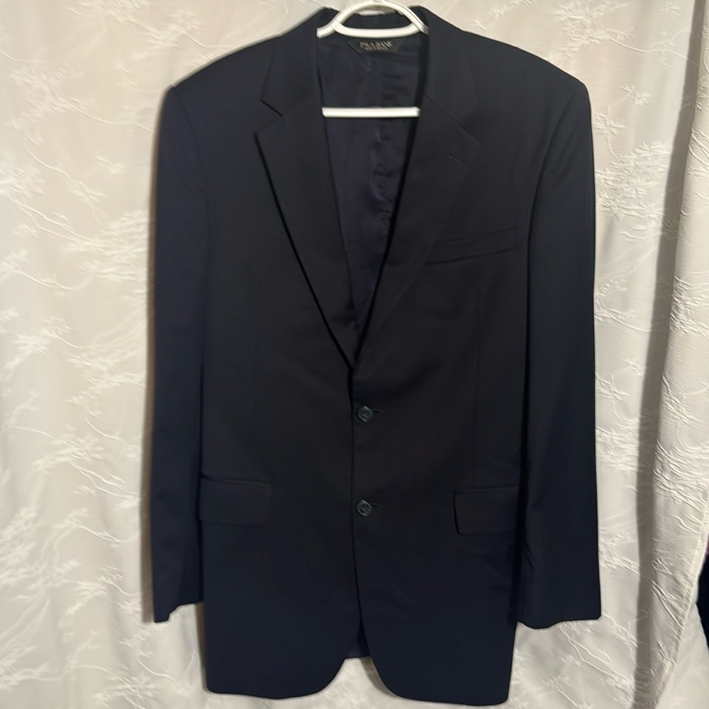 Jos. A. Bank Traveler’s collection suit coat jacket 100% wool dark blue size 41L